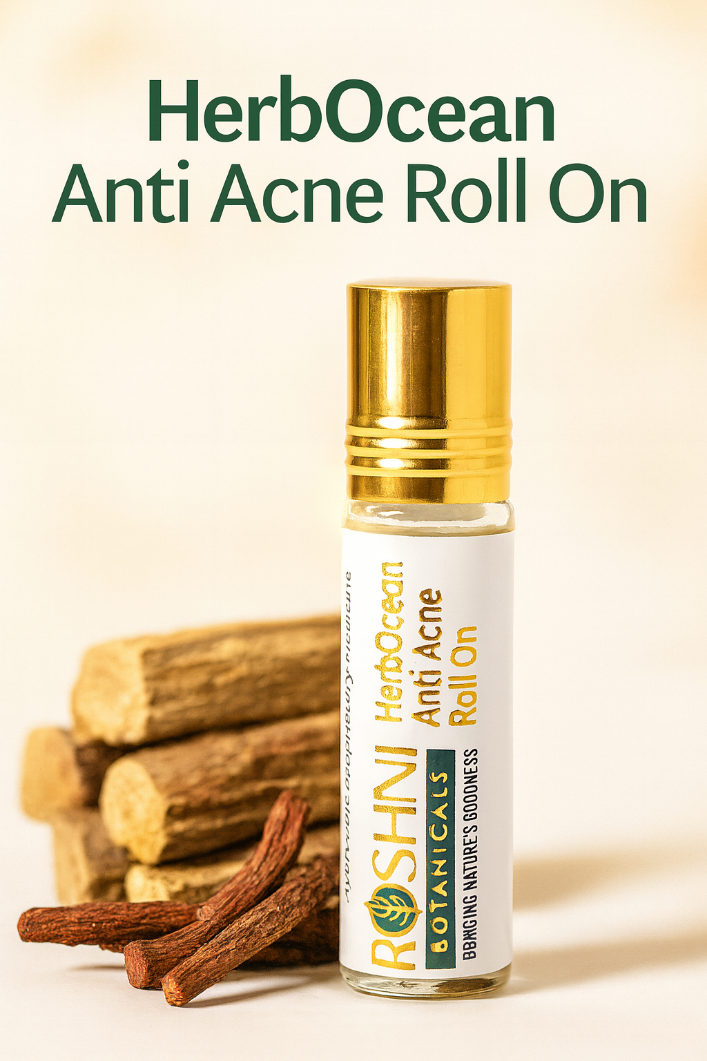 HerbOcean Anti Acne Roll On: Manjistha & Lodhra, Nature’s Answer to Clear Skin